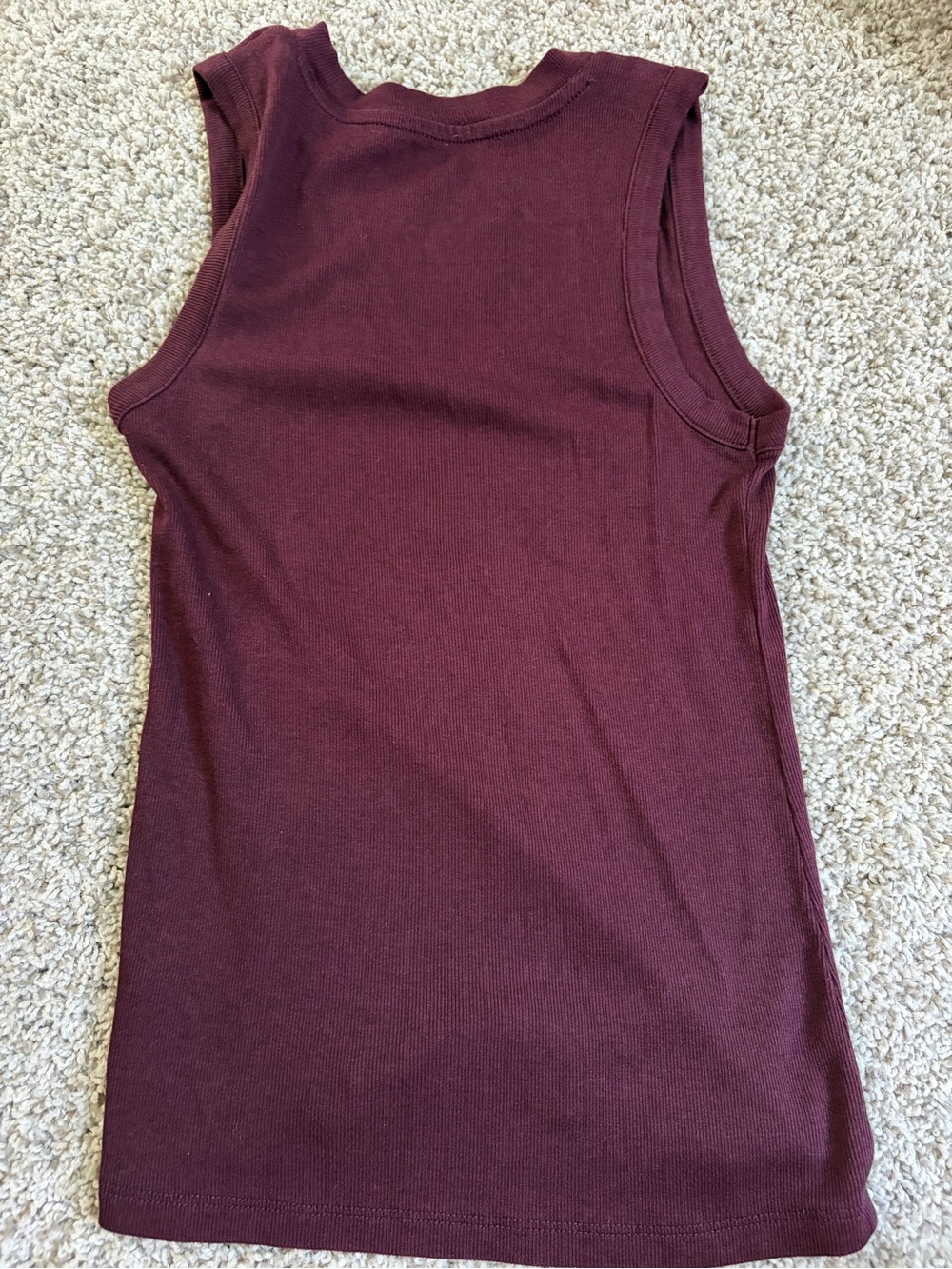 a new day Ribbed Scoop Neck Tank Top - Burgundy - Picture 2 of 3